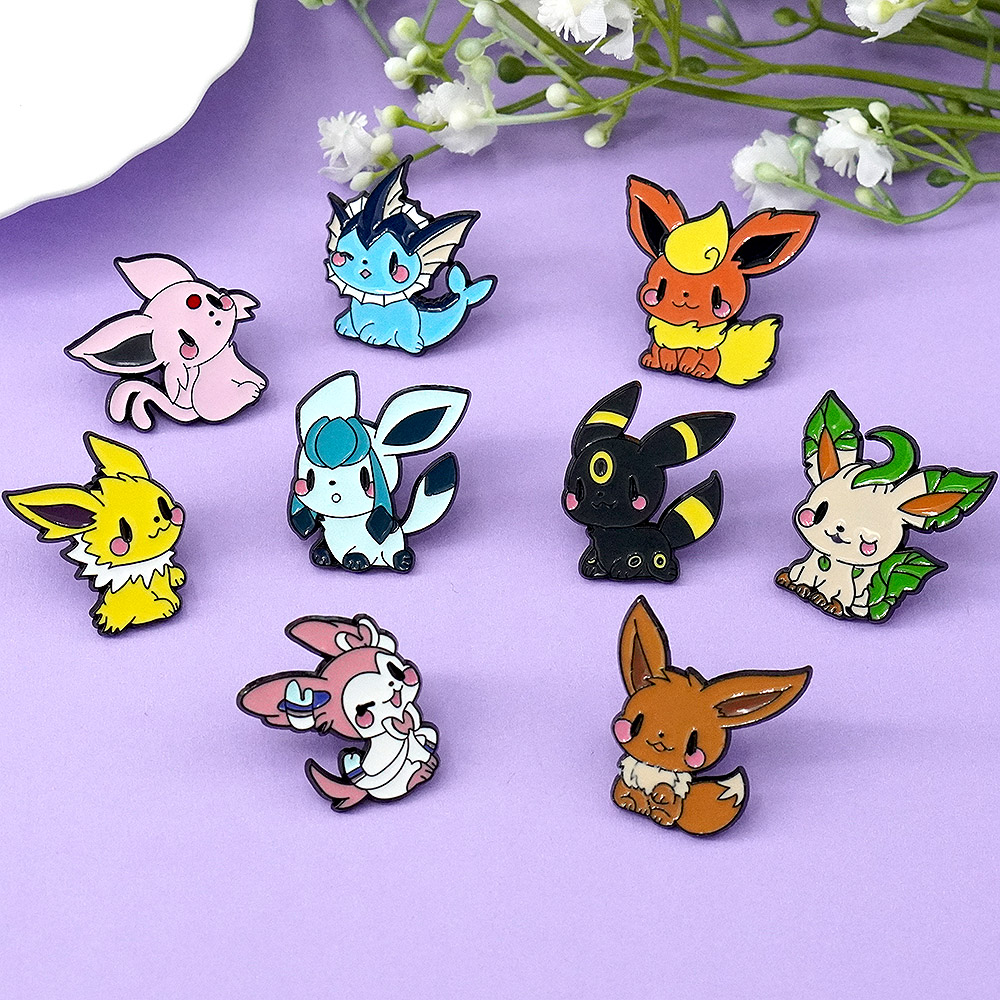 Anime Cosplay Pokemon - Набор из 9 брошей Покемон: Эйви,